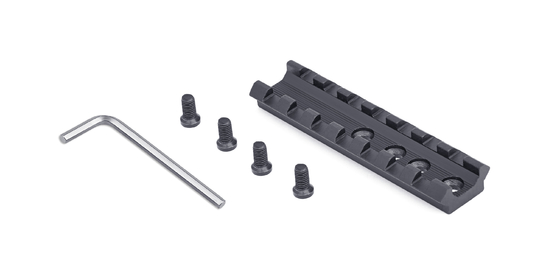 อลูมิเนียมอัลลอยด์ Shotgun Picatinny Rail 0.019kg Black Shot Gun Parts